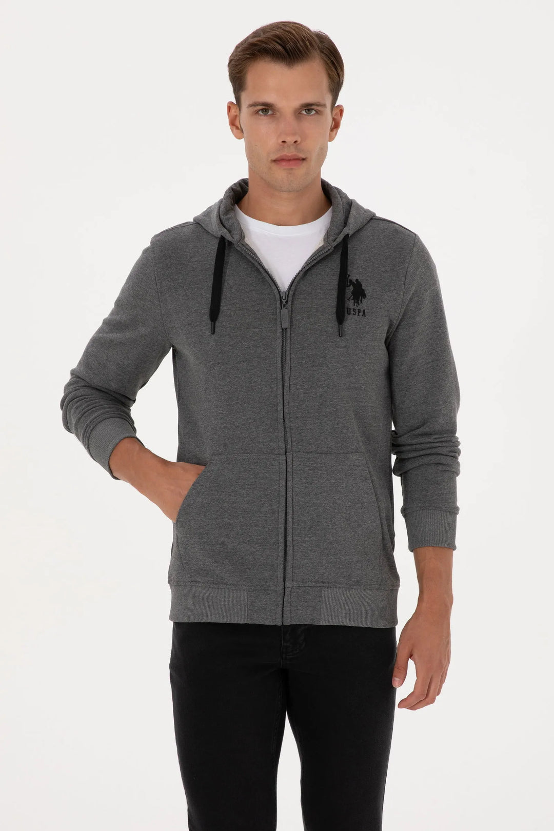 Anthracite Mela Zip Up Hoodie