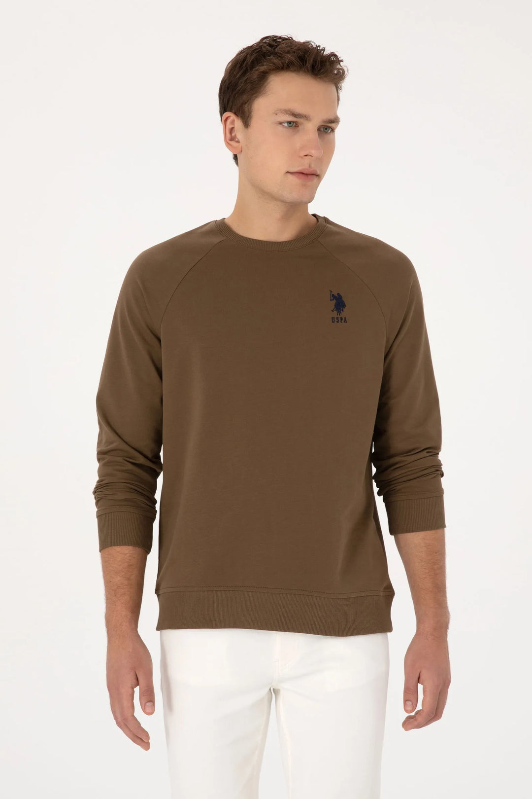 Khaki Sweatshirt With Logo