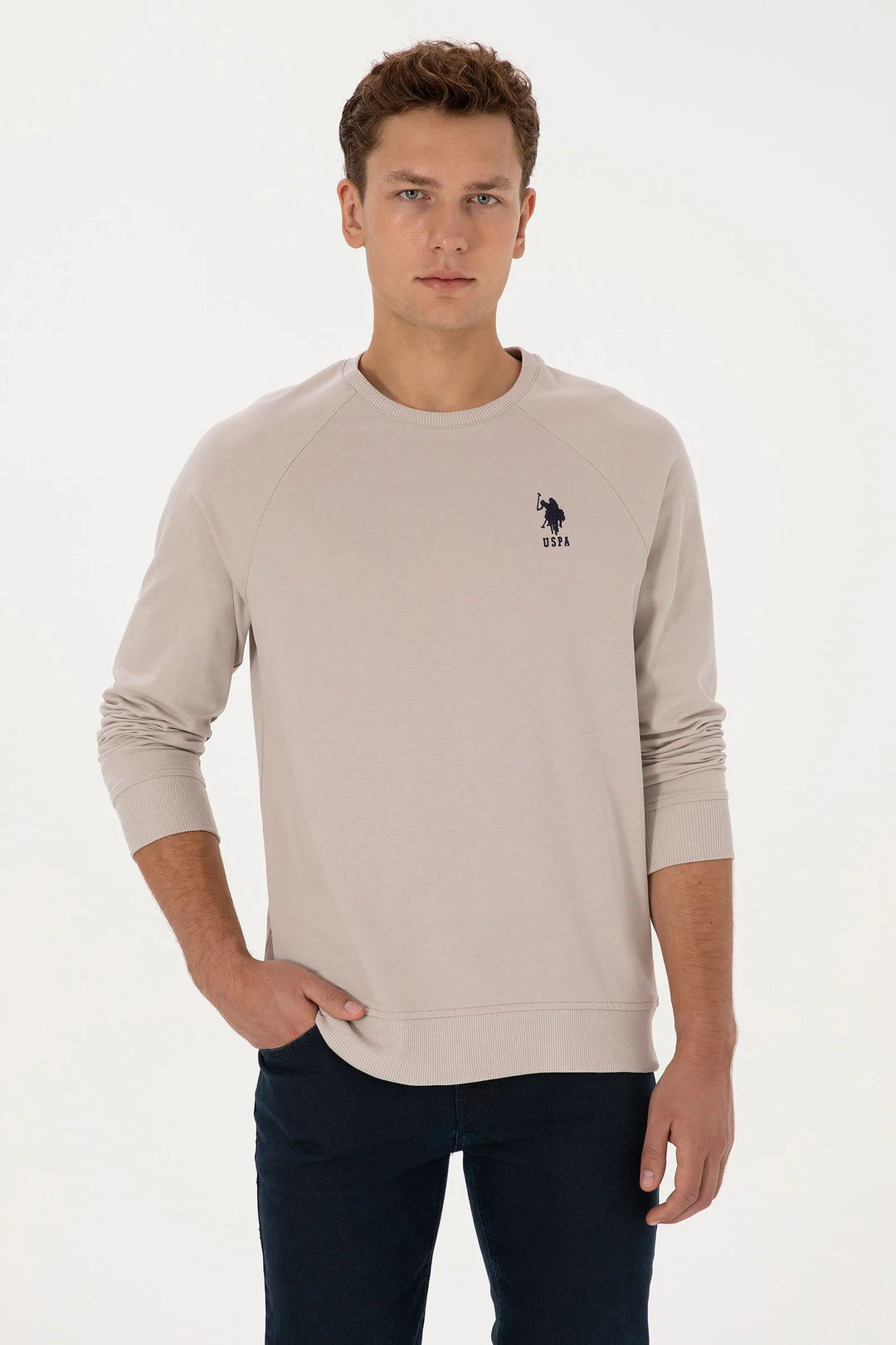 Stone Sweatshirt With Logo