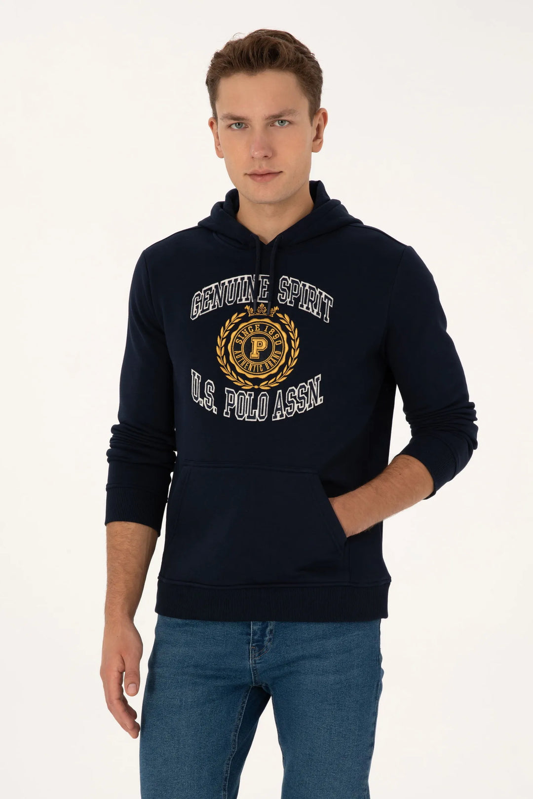 Navy Hoodie With Logo