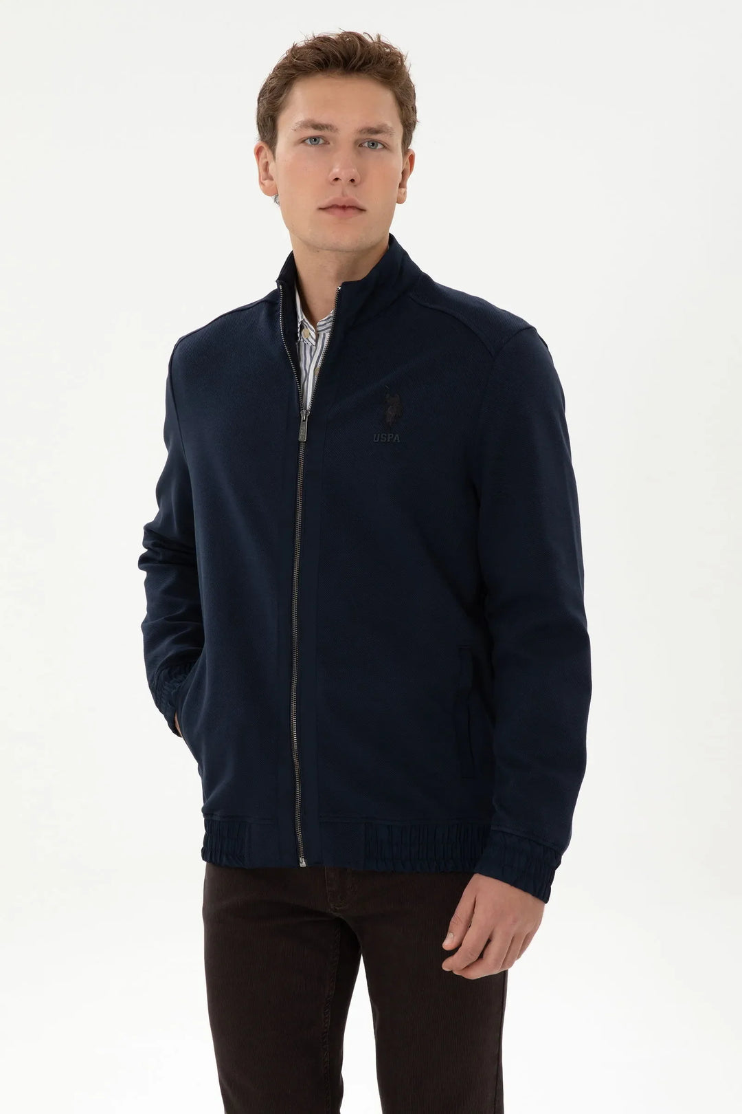 Navy Knitting Cardigan