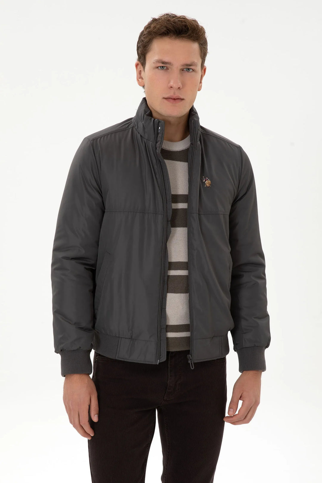Grey Zip Up Jacket