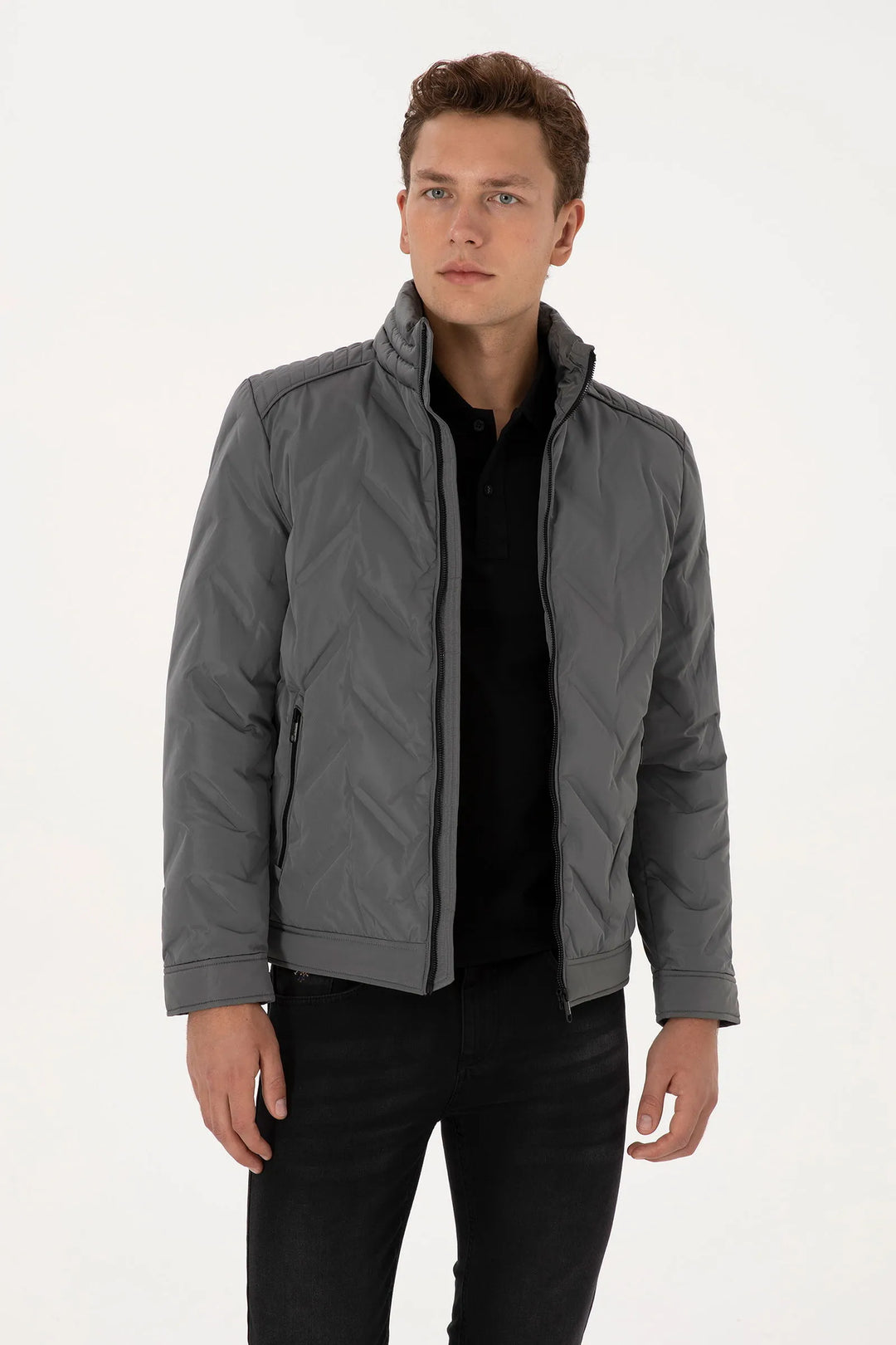 Grey Puffer Jacket