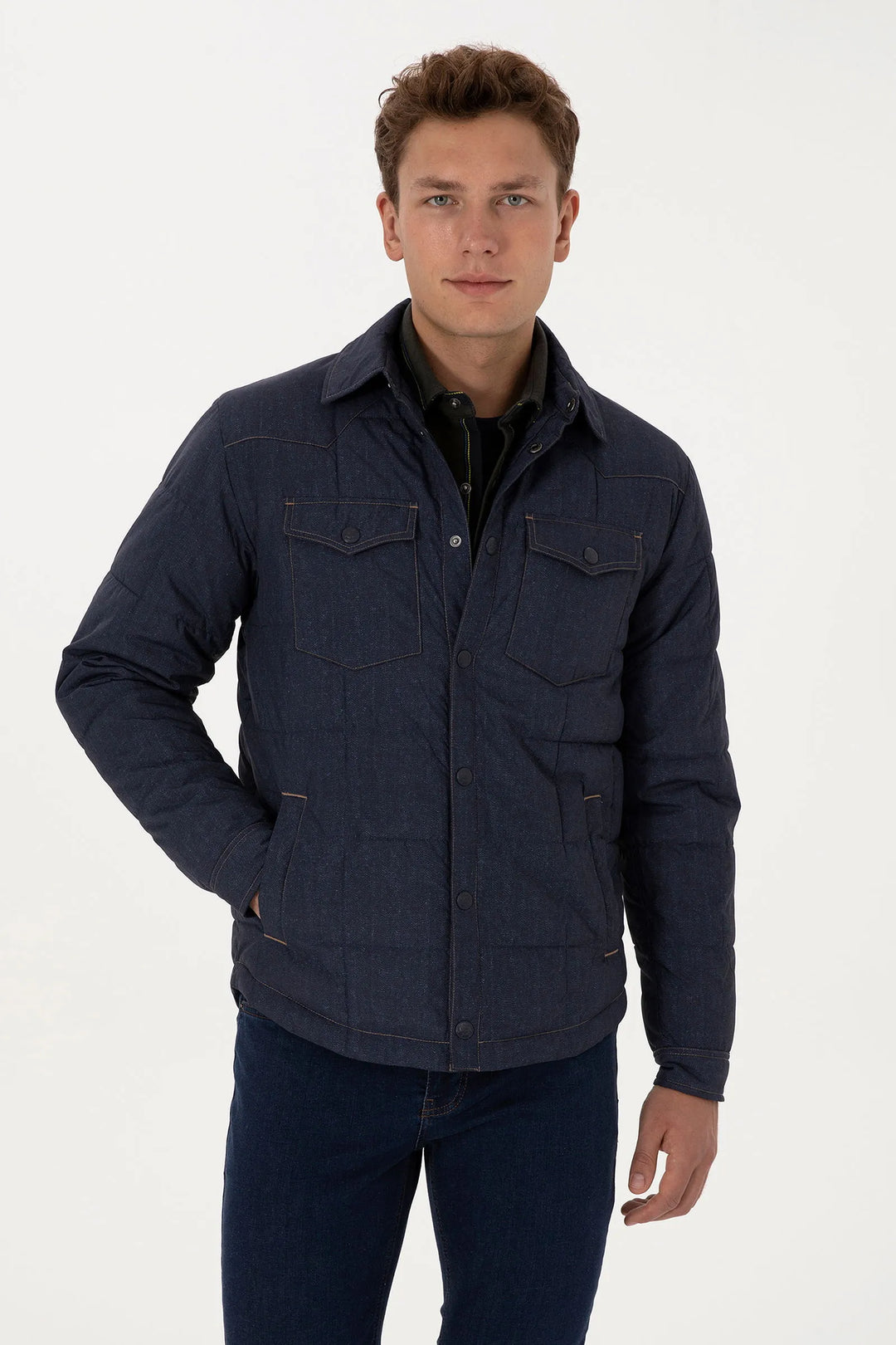 Navy Puffer Jacket