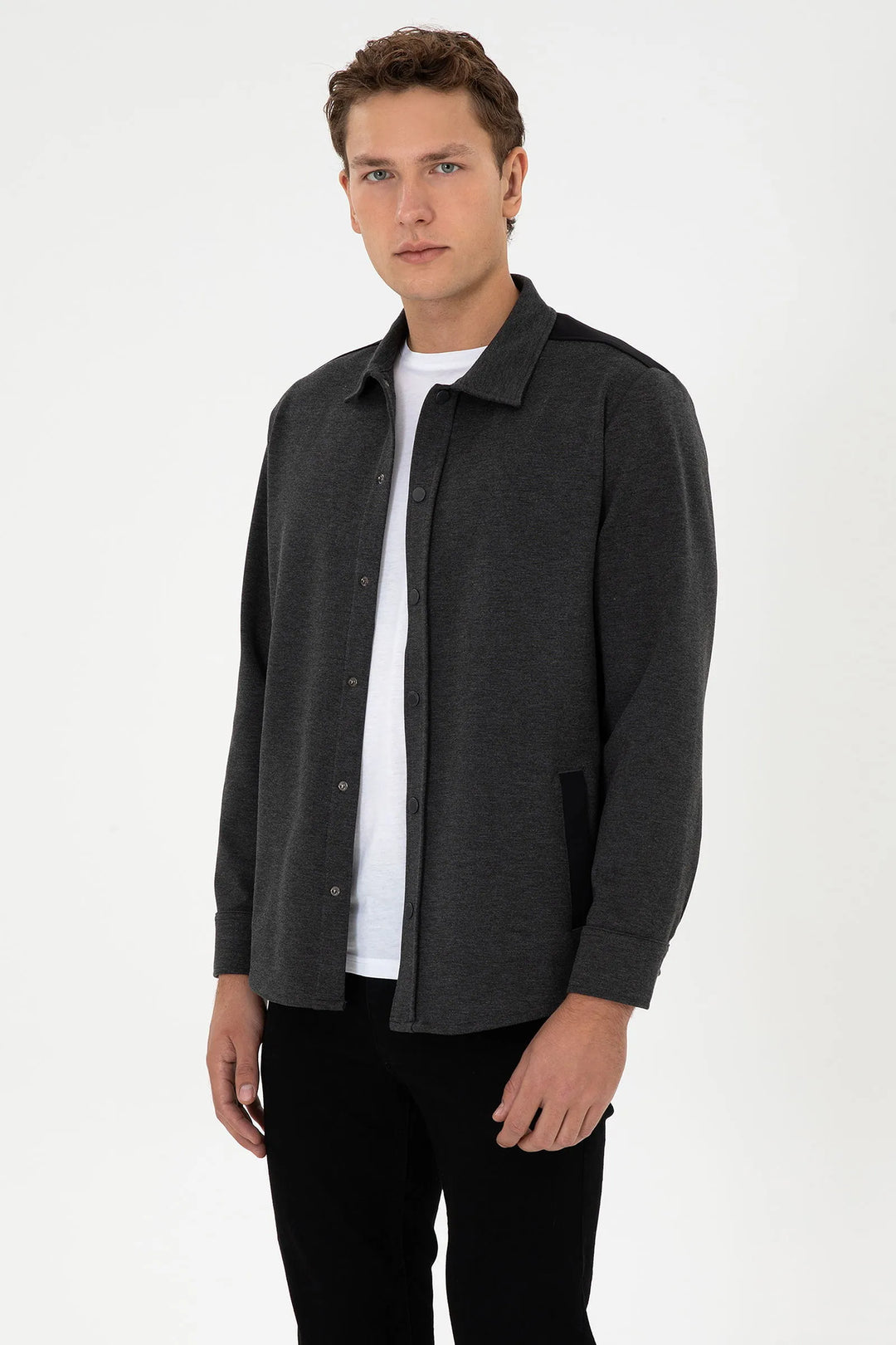 Anthracite Knitting Shirt
