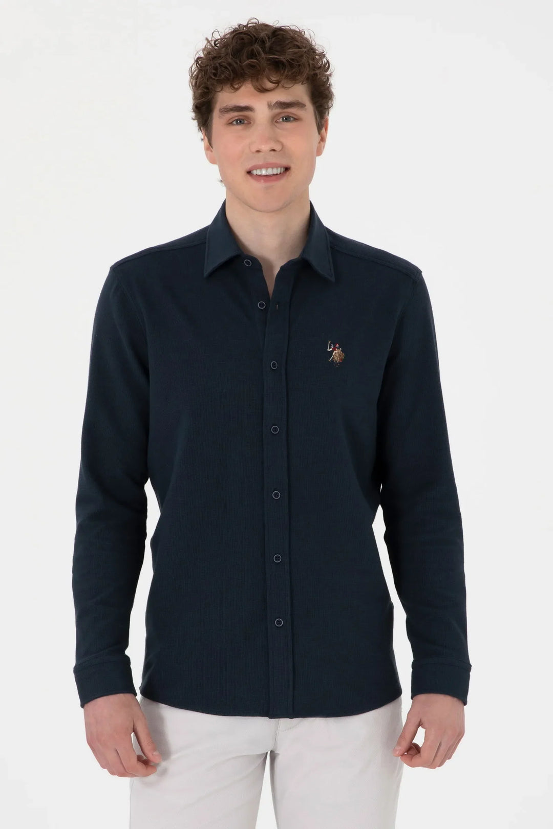 Navy Blue Knitting Shirt