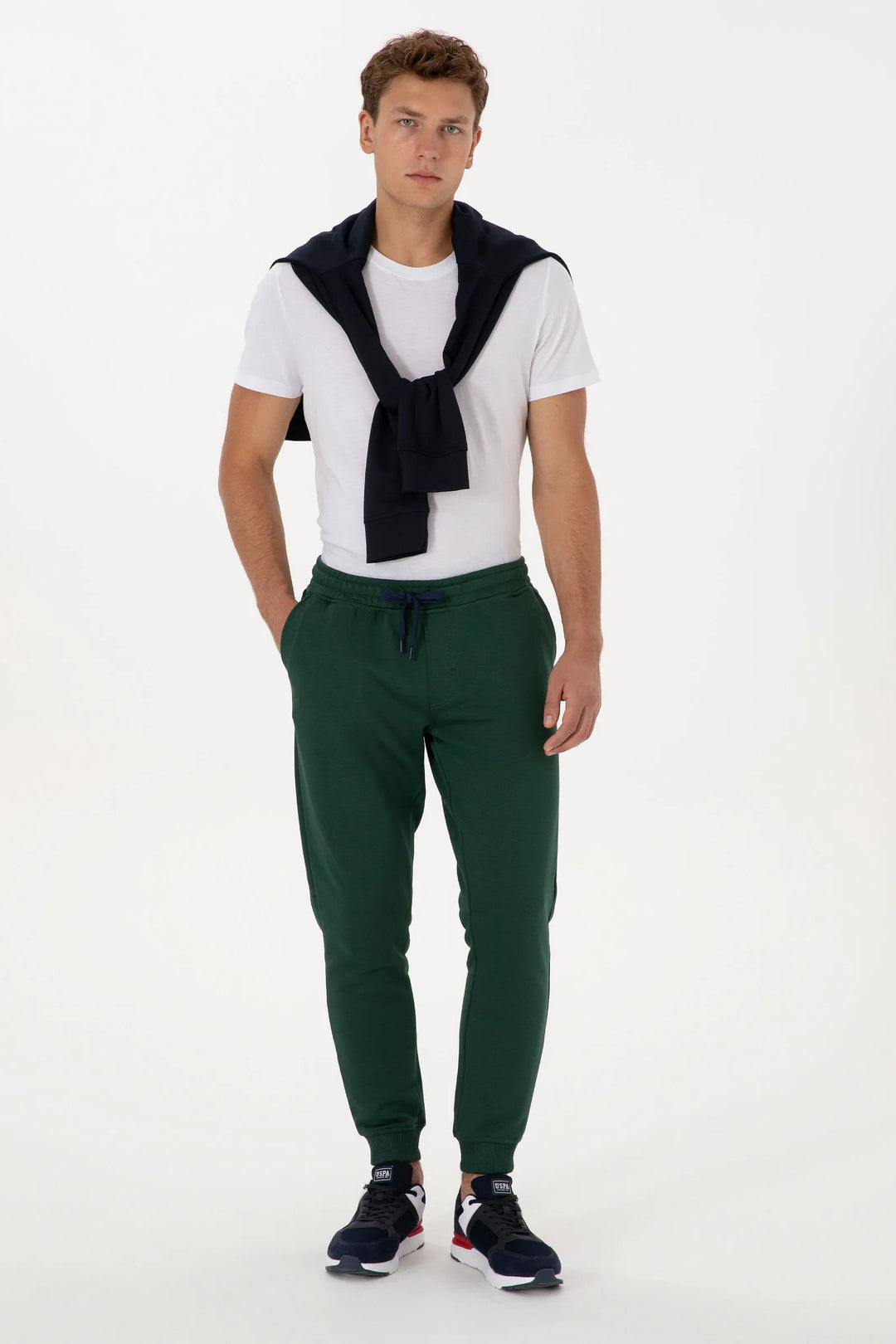 Dark Green Sweatpants With Logo