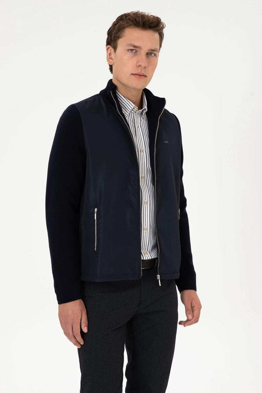 Navy Vest With Logo