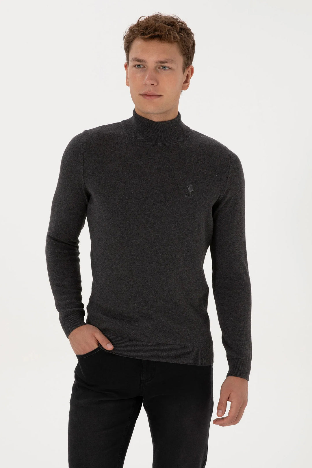 Anthracite Mela Turtle-neck Pullover