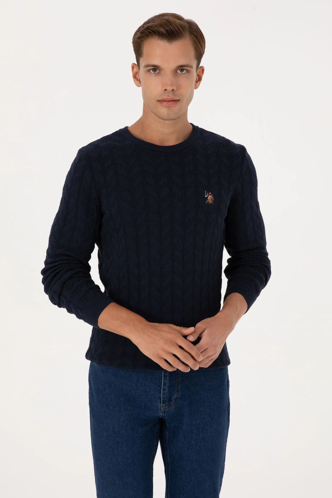 Navy Knitted Pullover