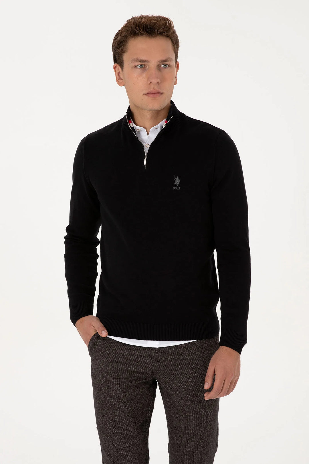 Black Sweater With Zipper