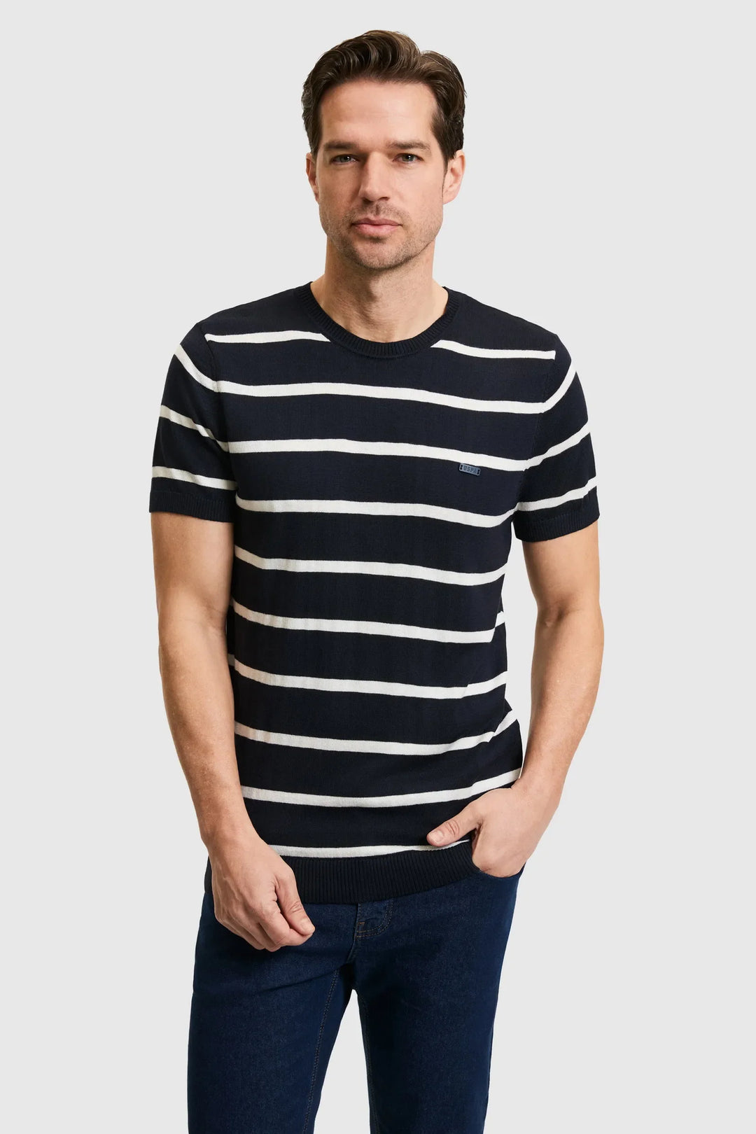 Navy Blue Knitting Jumper