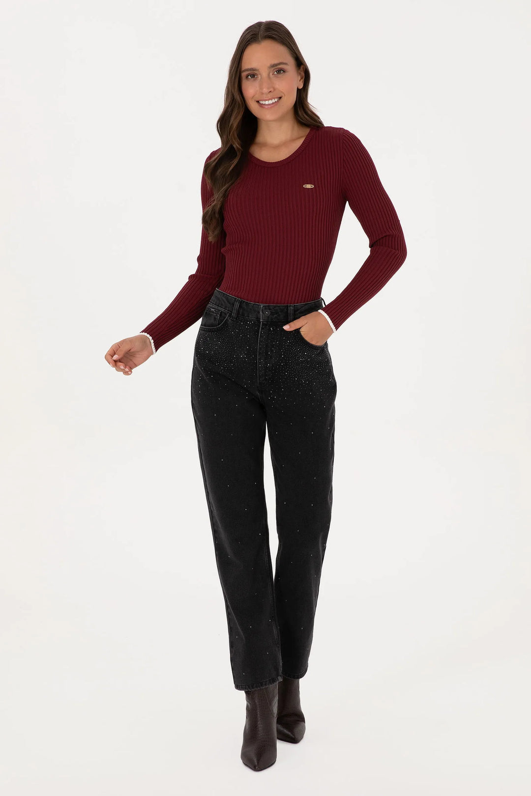 Black Denim Trouser