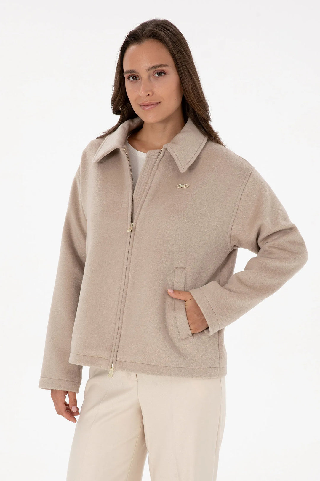 Beige Wool Coat