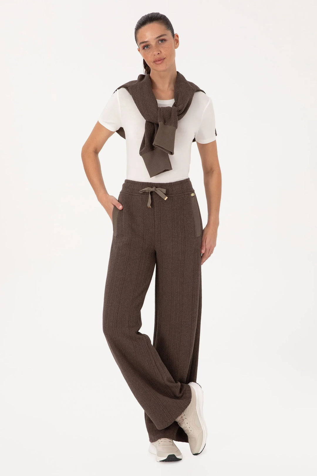 Mink Knitted Slip On Trousers