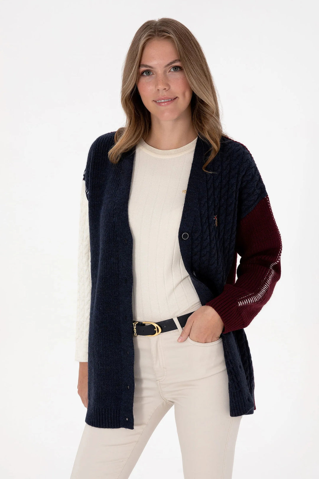 Navy Knitting Cardigan