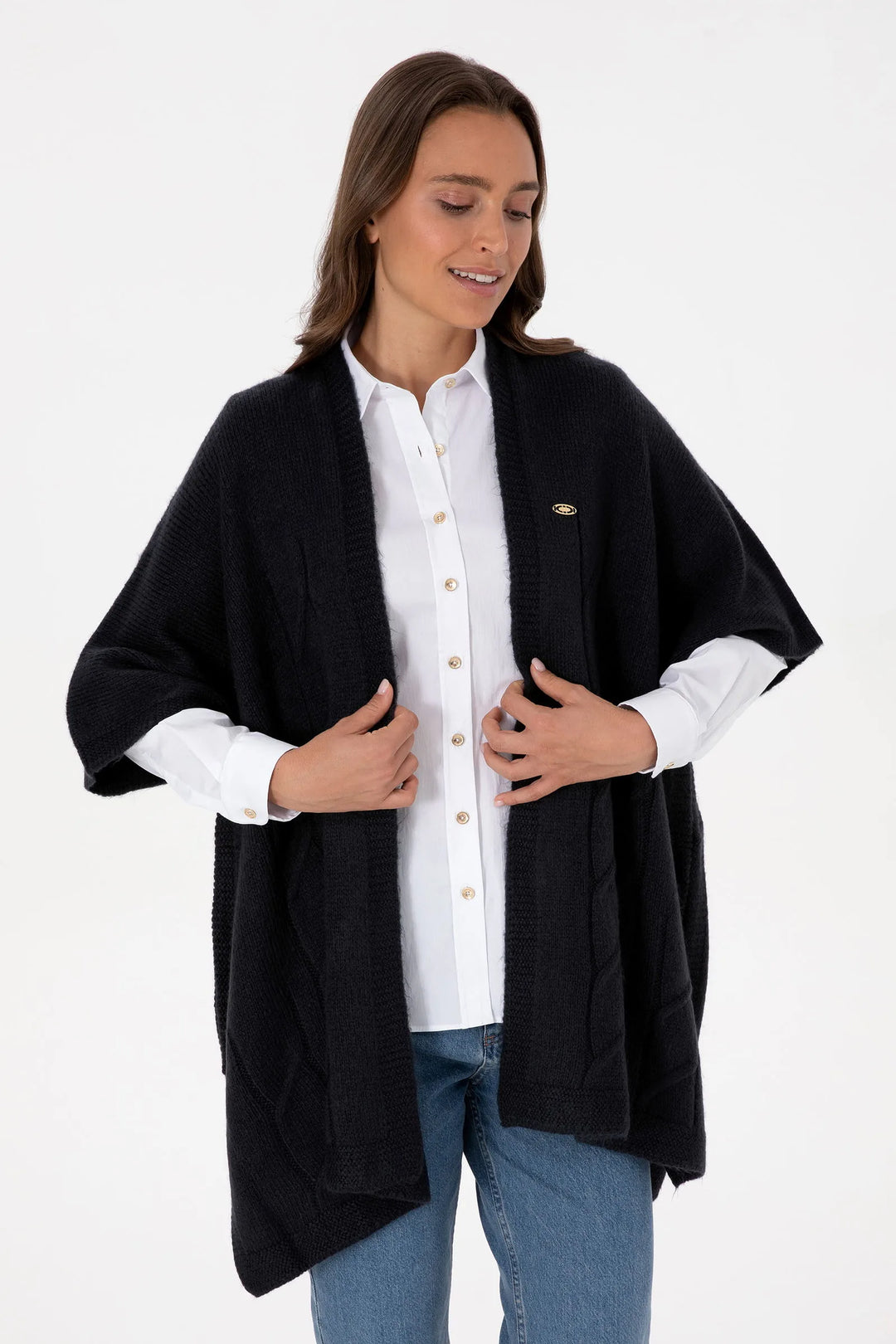 Outdoor Navy Poncho