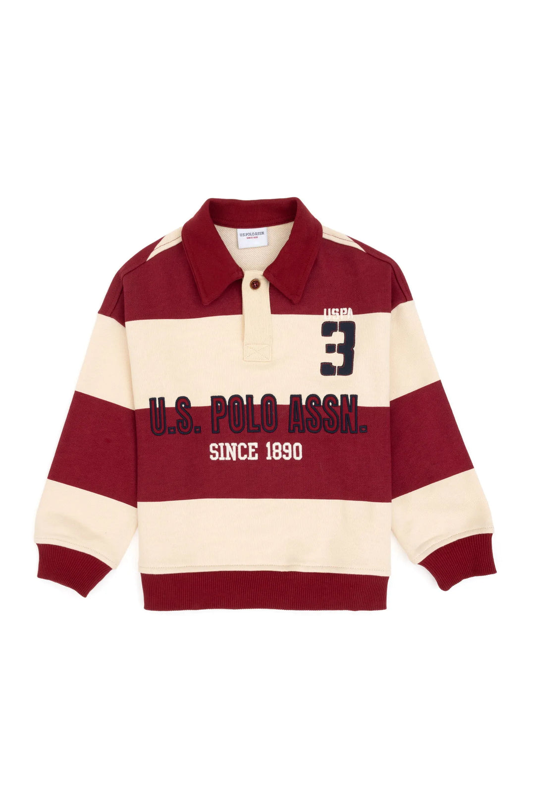 Pink Long Sleeve Polo Shirt