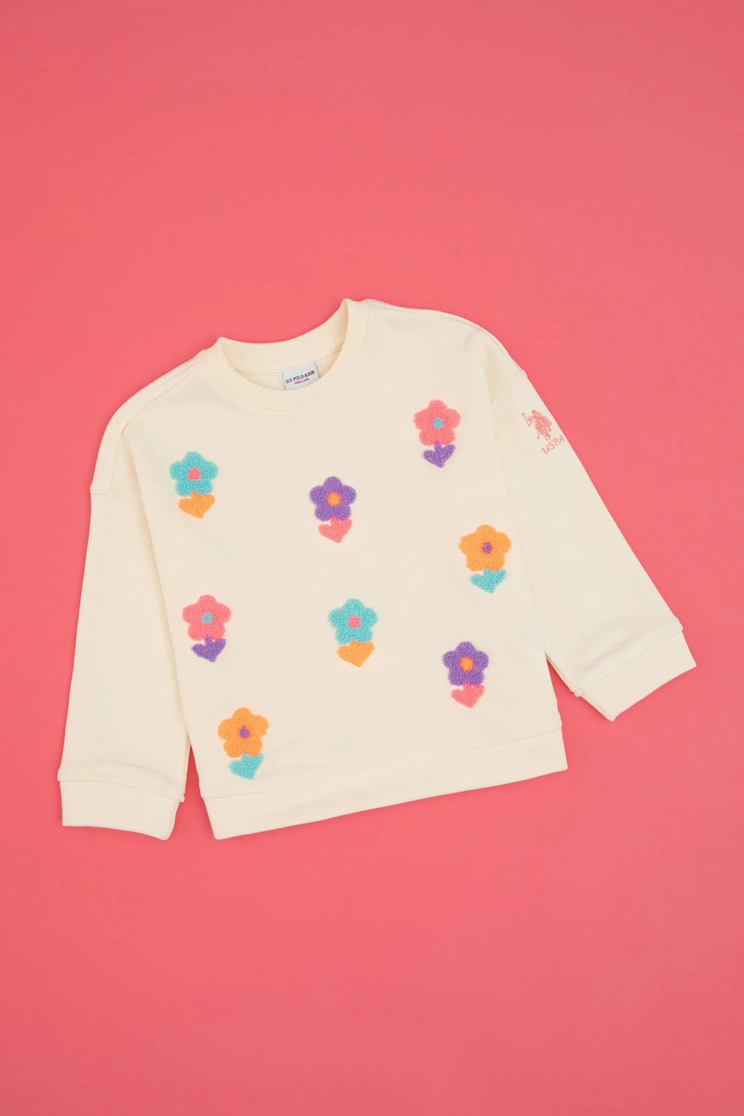 Pearl Sweatshirt With Floral Design