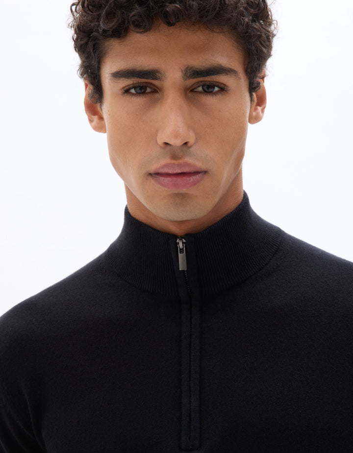Turtle Neck Jumper - Black