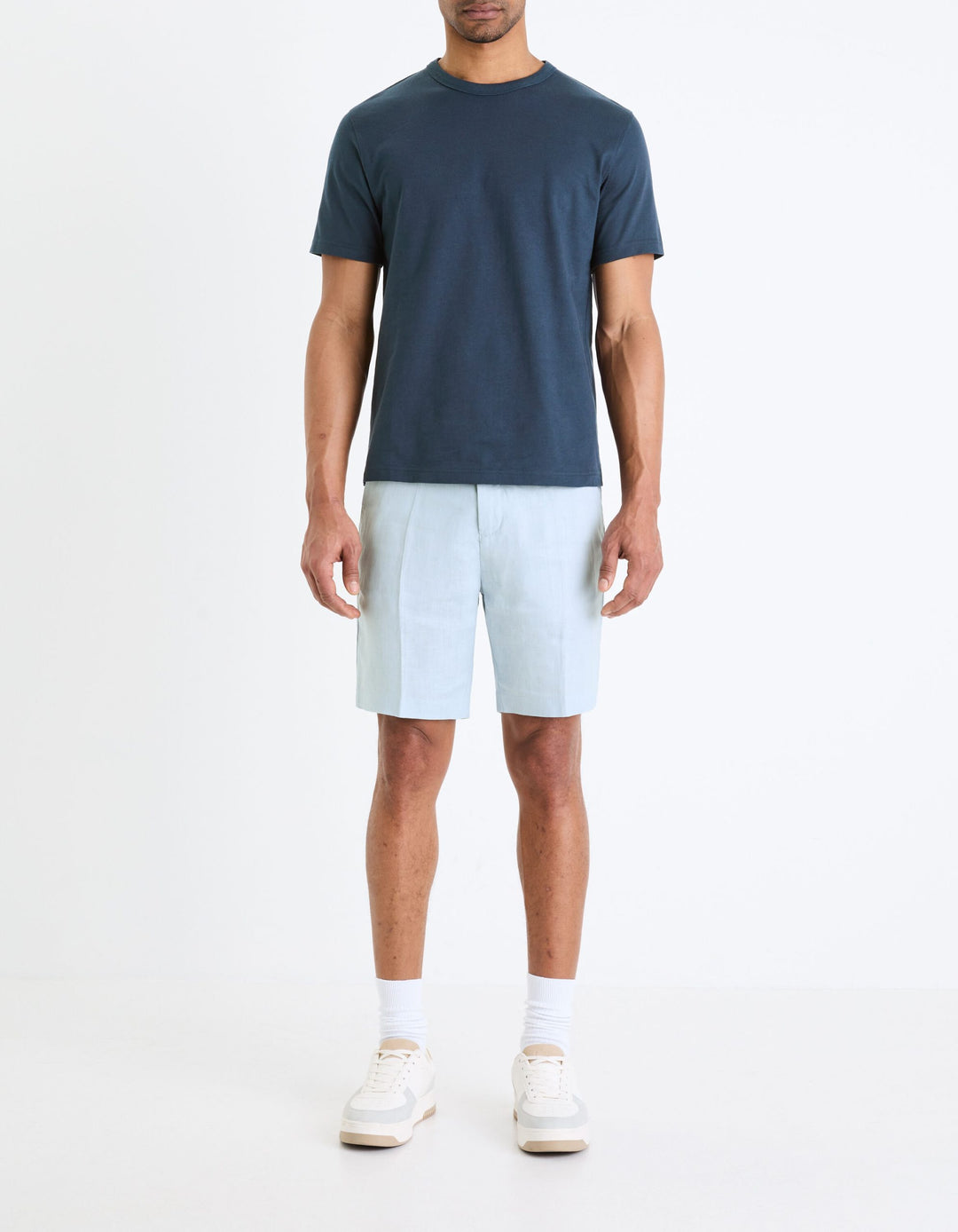 Bermudas linen - Light Blue