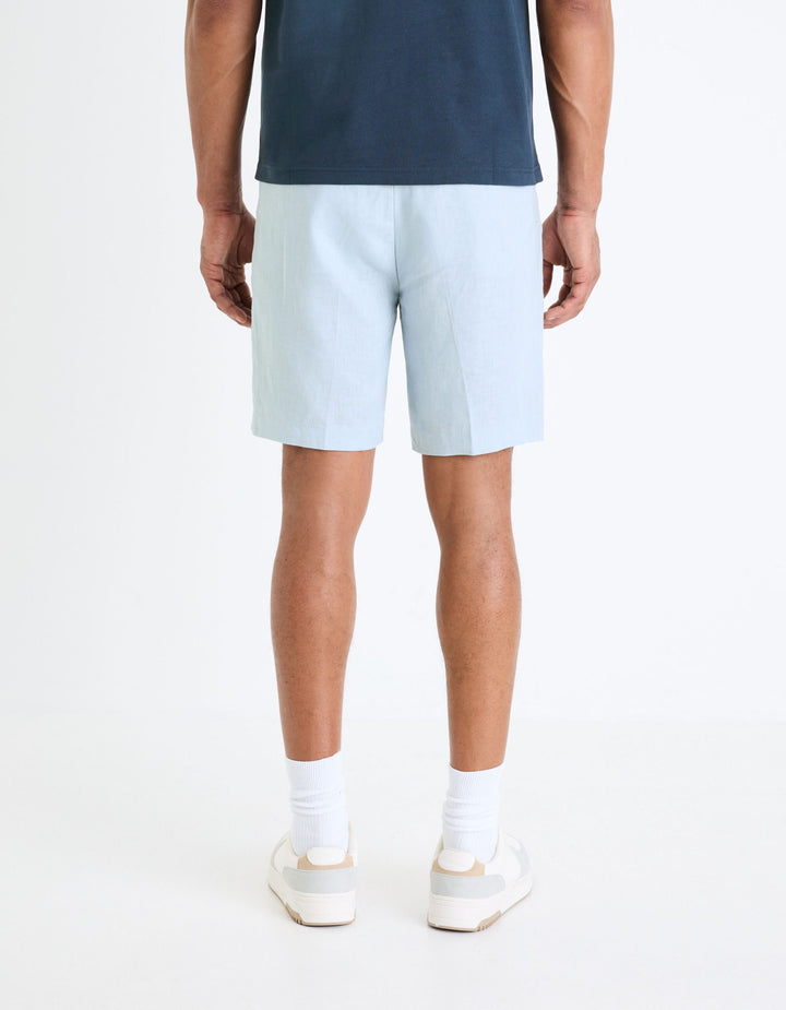 Bermudas linen - Light Blue