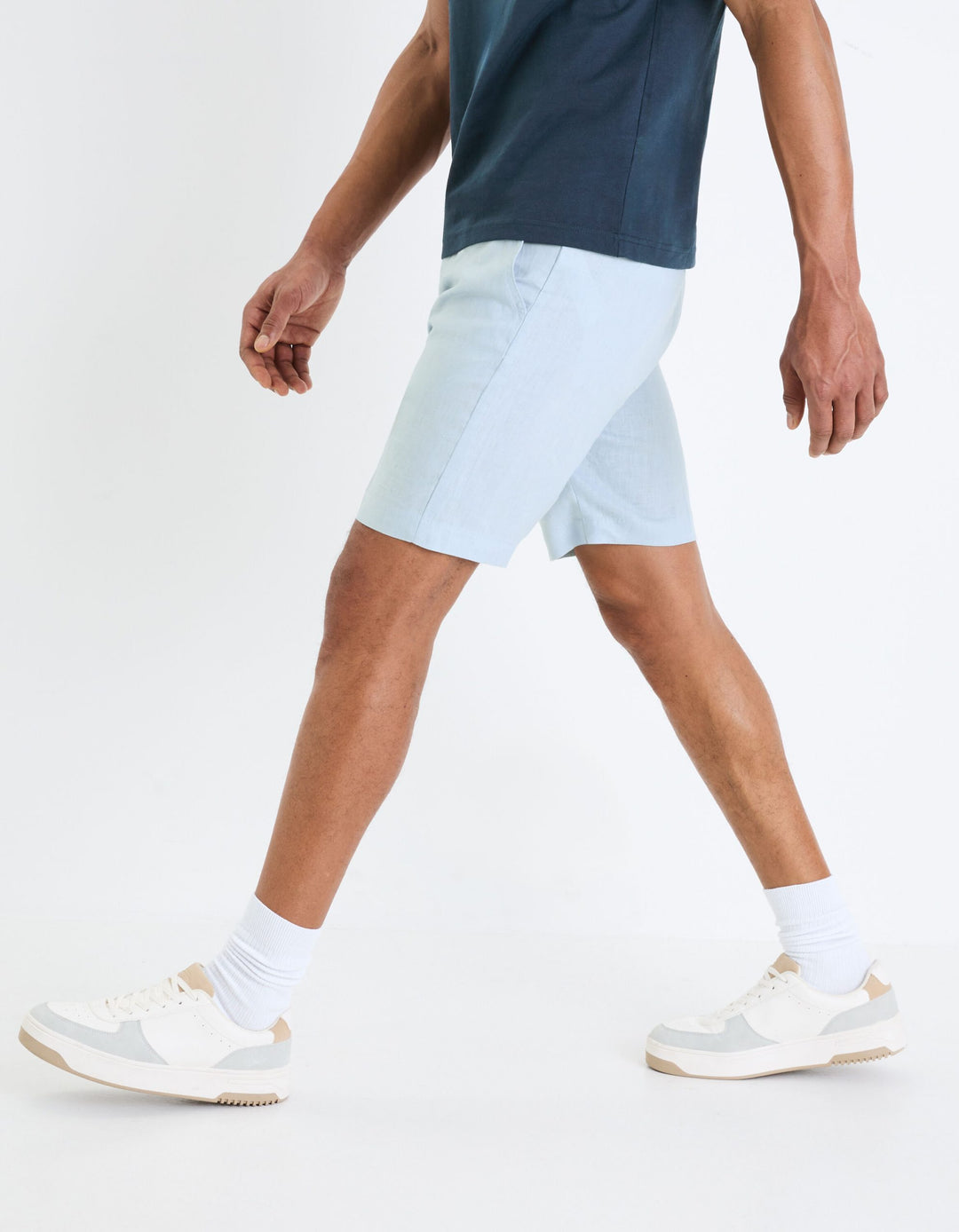 Bermudas linen - Light Blue