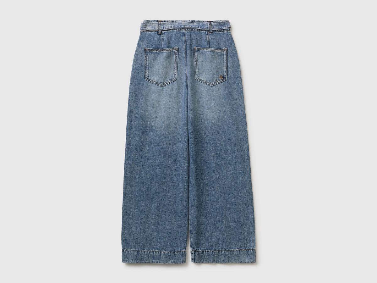 Trouser With Belt - Blue