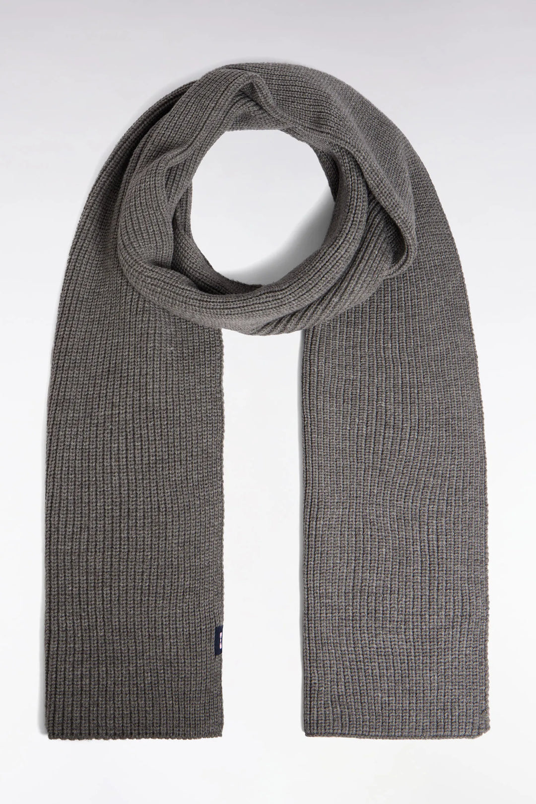Dark Grey Cotton-Blend Scarf