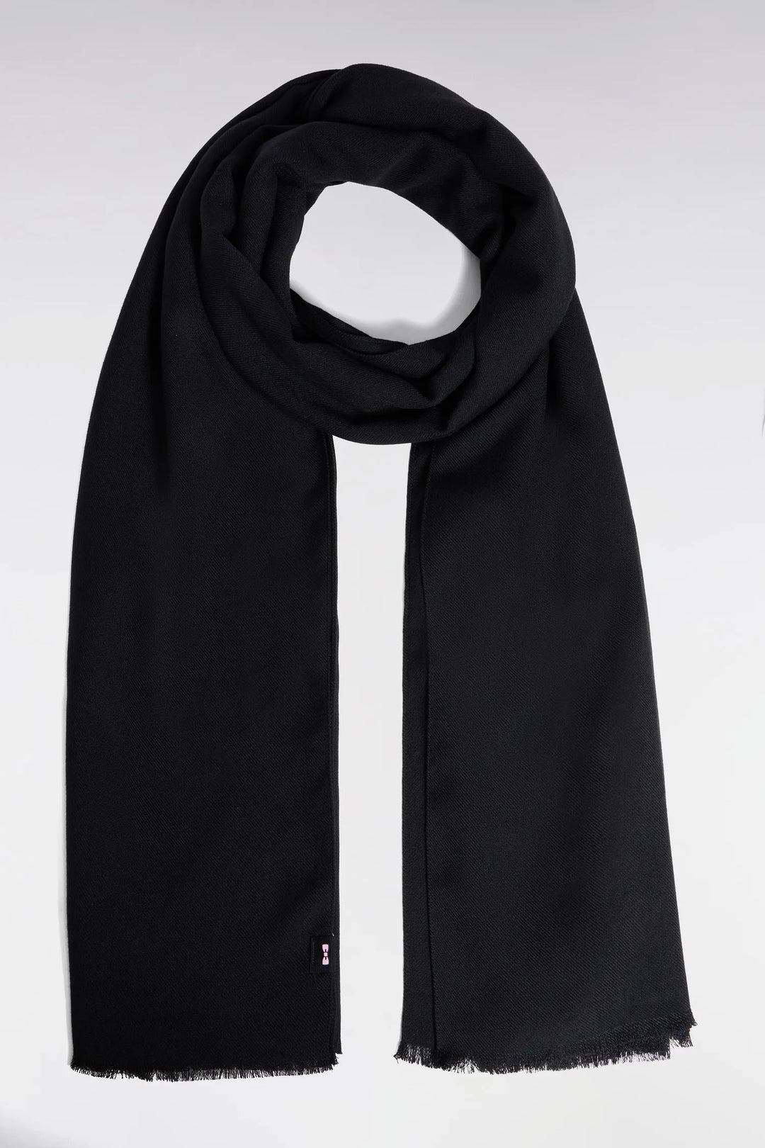 Black Fringed Scarf