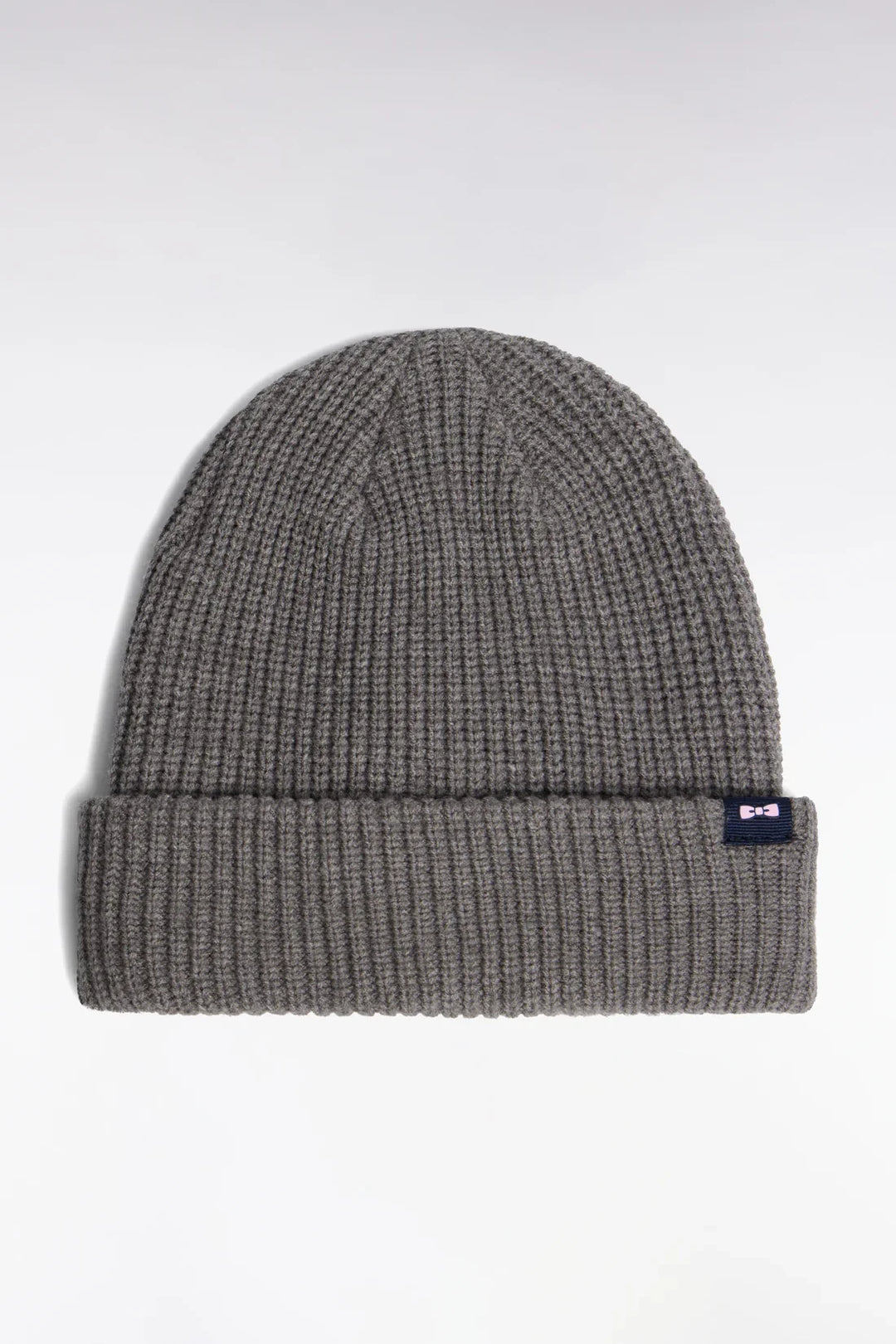 Grey Cotton-Blend Beanie
