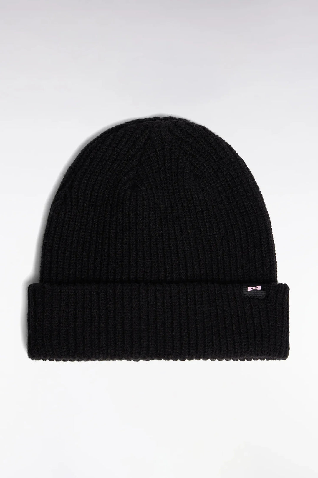 Black Cotton-Blend Beanie