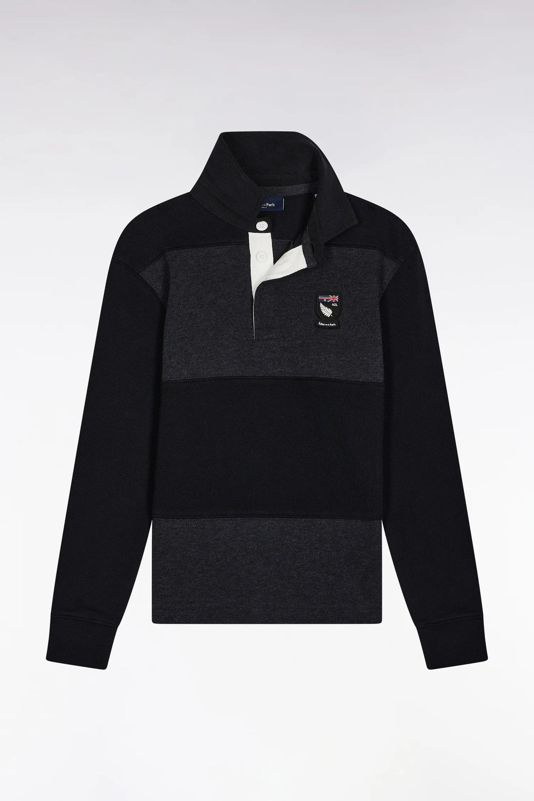 Long Sleeve Jersey in Black and Grey Cotton Jersey New Zealand