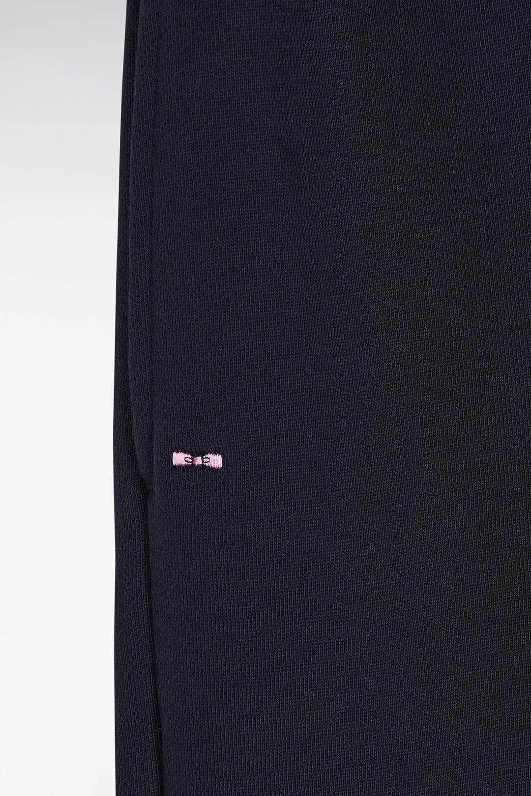 Sky Cotton T-Shirt with Navy Embroidered Short Sleeves - Photo Jogging Vs Title T Shirt