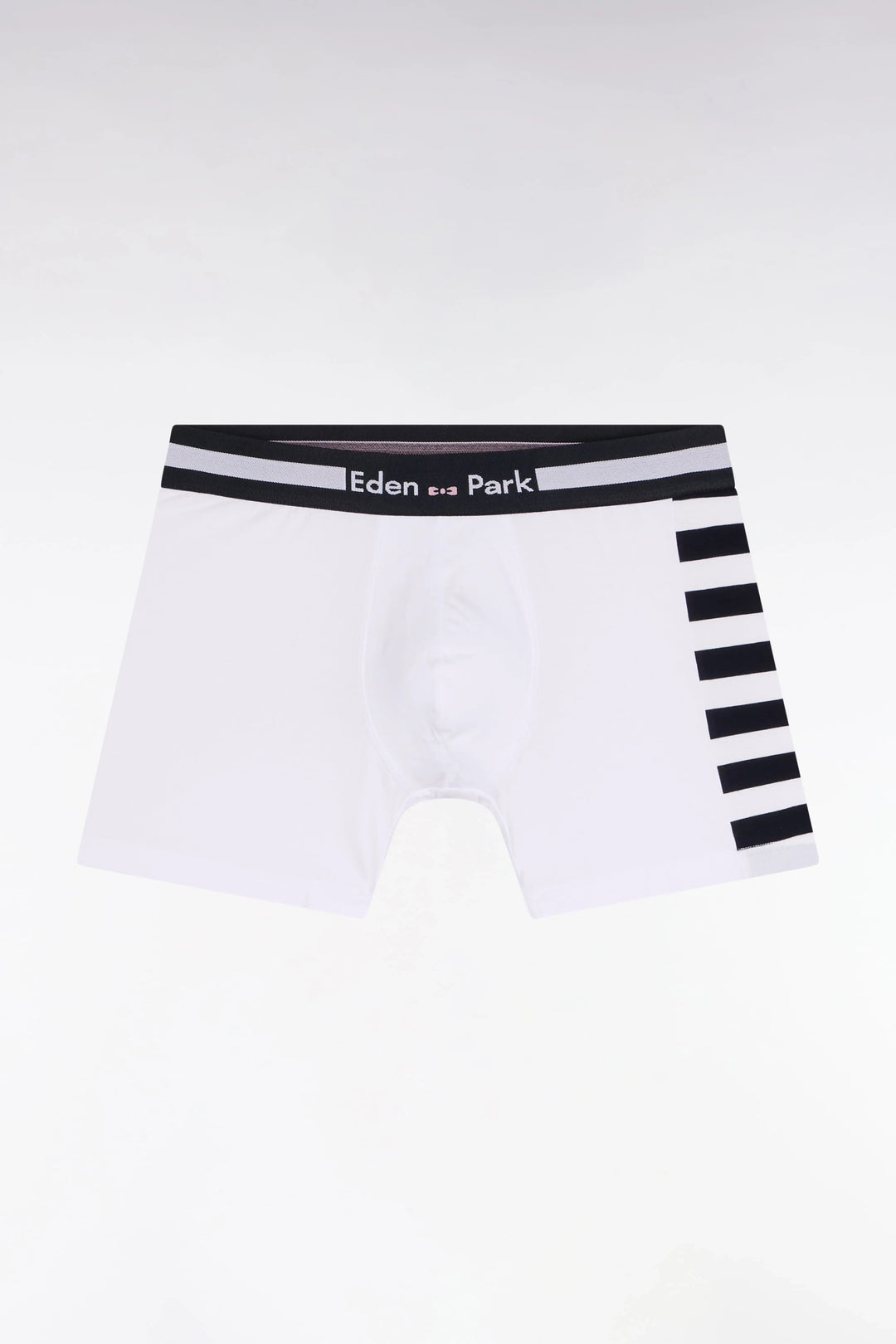 Pack of Two Stretch Cotton Jersey Boxer Briefs with White and Navy Stripes