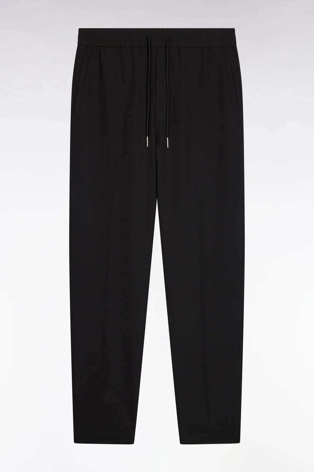 Black Technical Stretch Nylon Elasticated Waistband with a Modern Fit