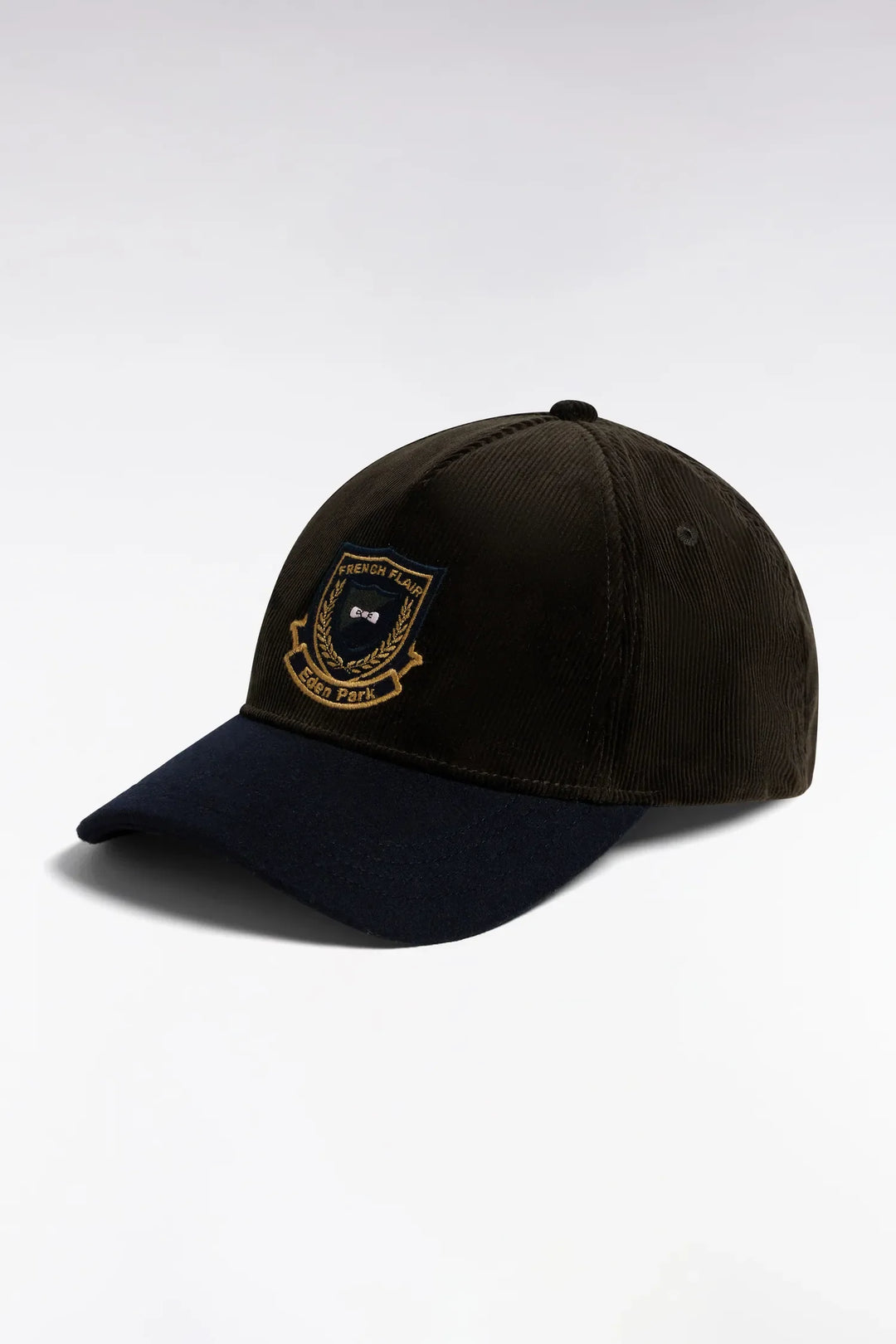 Khaki Bi-Material Cap with Eden Park Crest