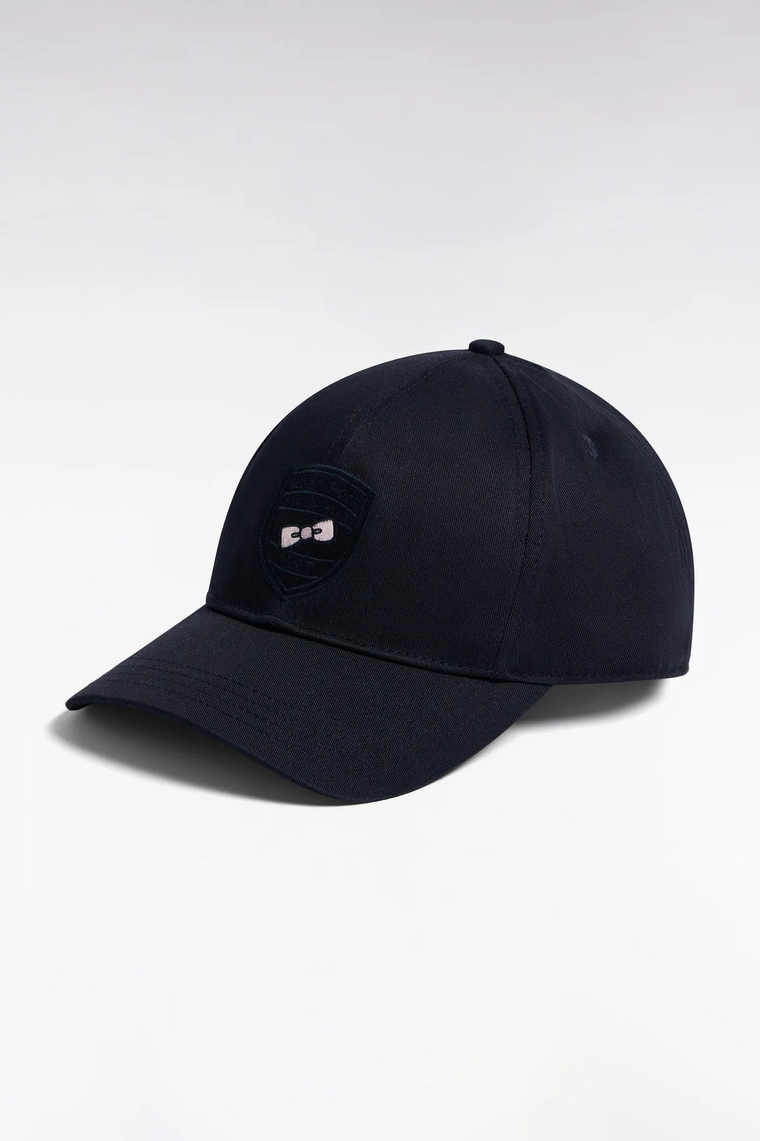 Navy Cotton Twill Cap with Patch Embroidery