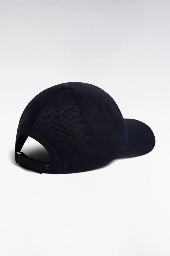 Navy Cotton Twill Cap with Patch Embroidery