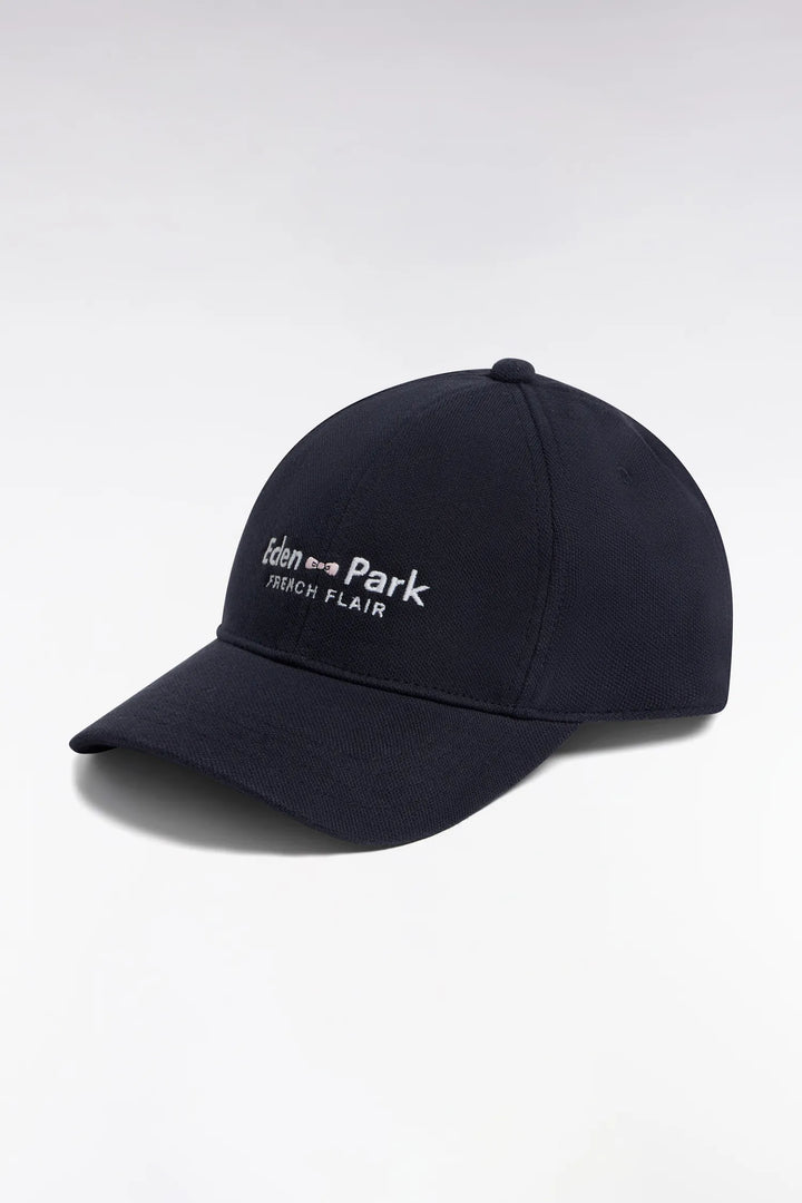 Navy Cotton Piqué Cap with Eden Park Logo