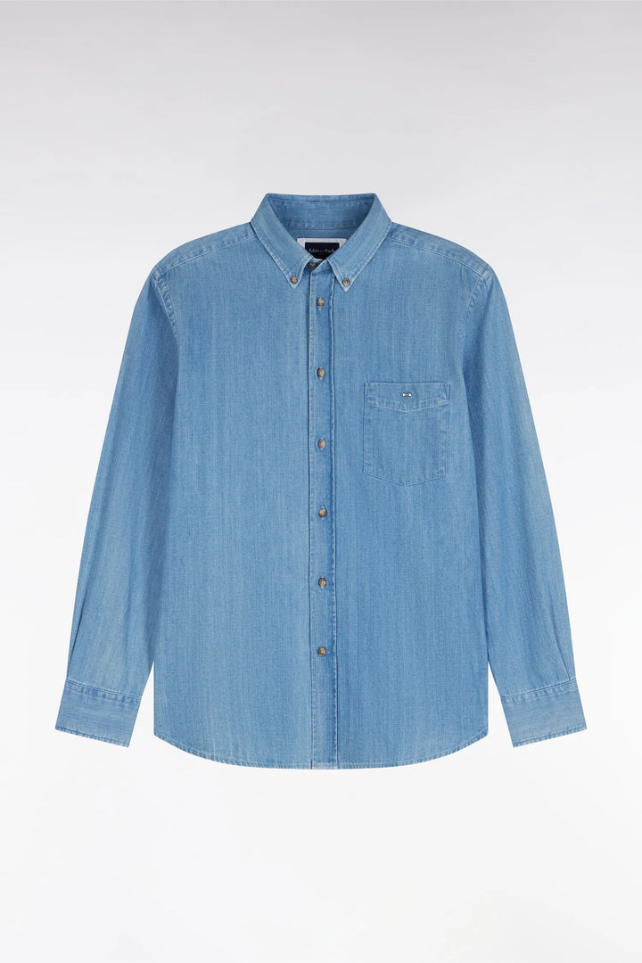 Straight Cut Sky Denim Shirt
