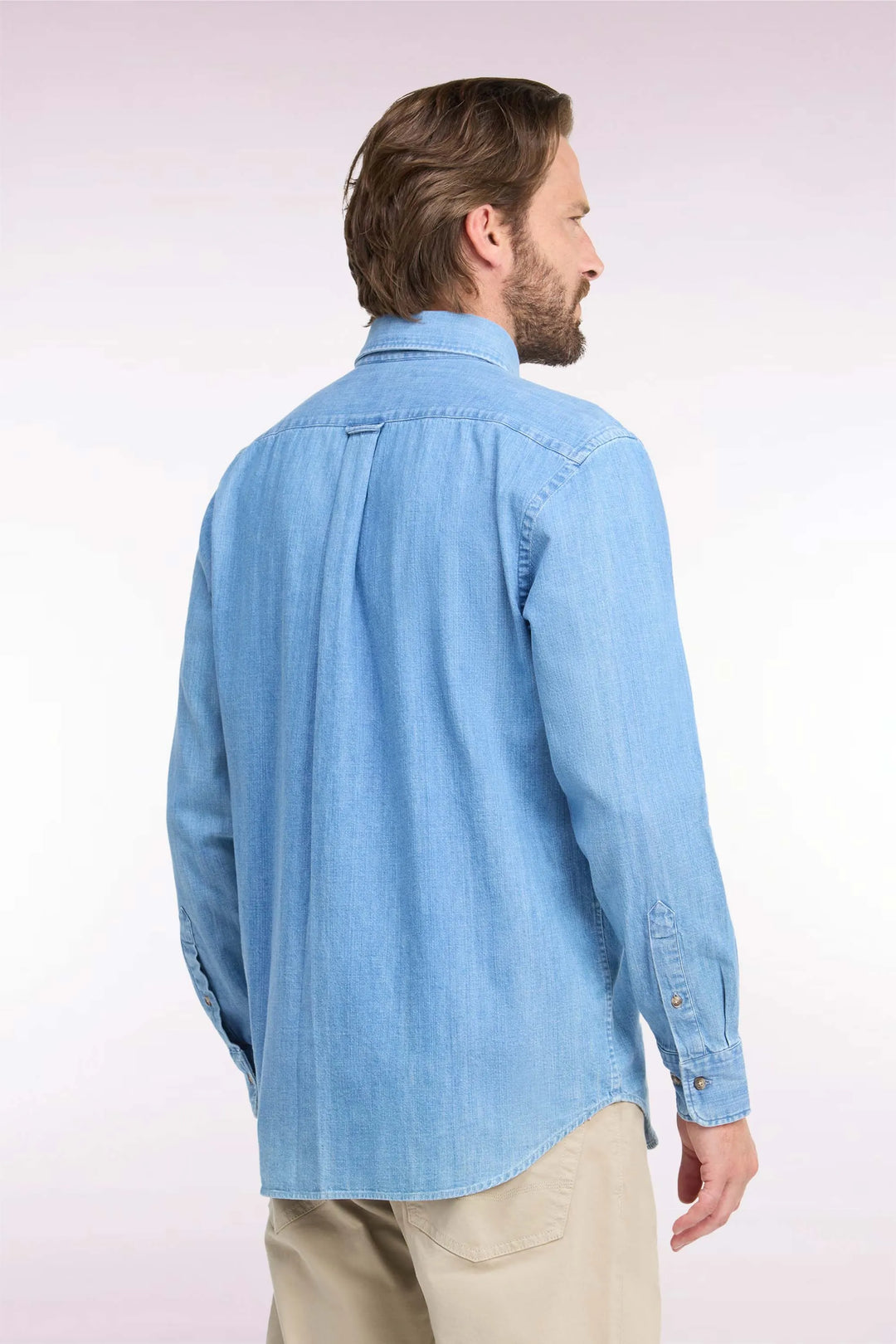 Straight Cut Sky Denim Shirt