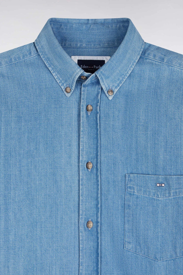 Straight Cut Sky Denim Shirt