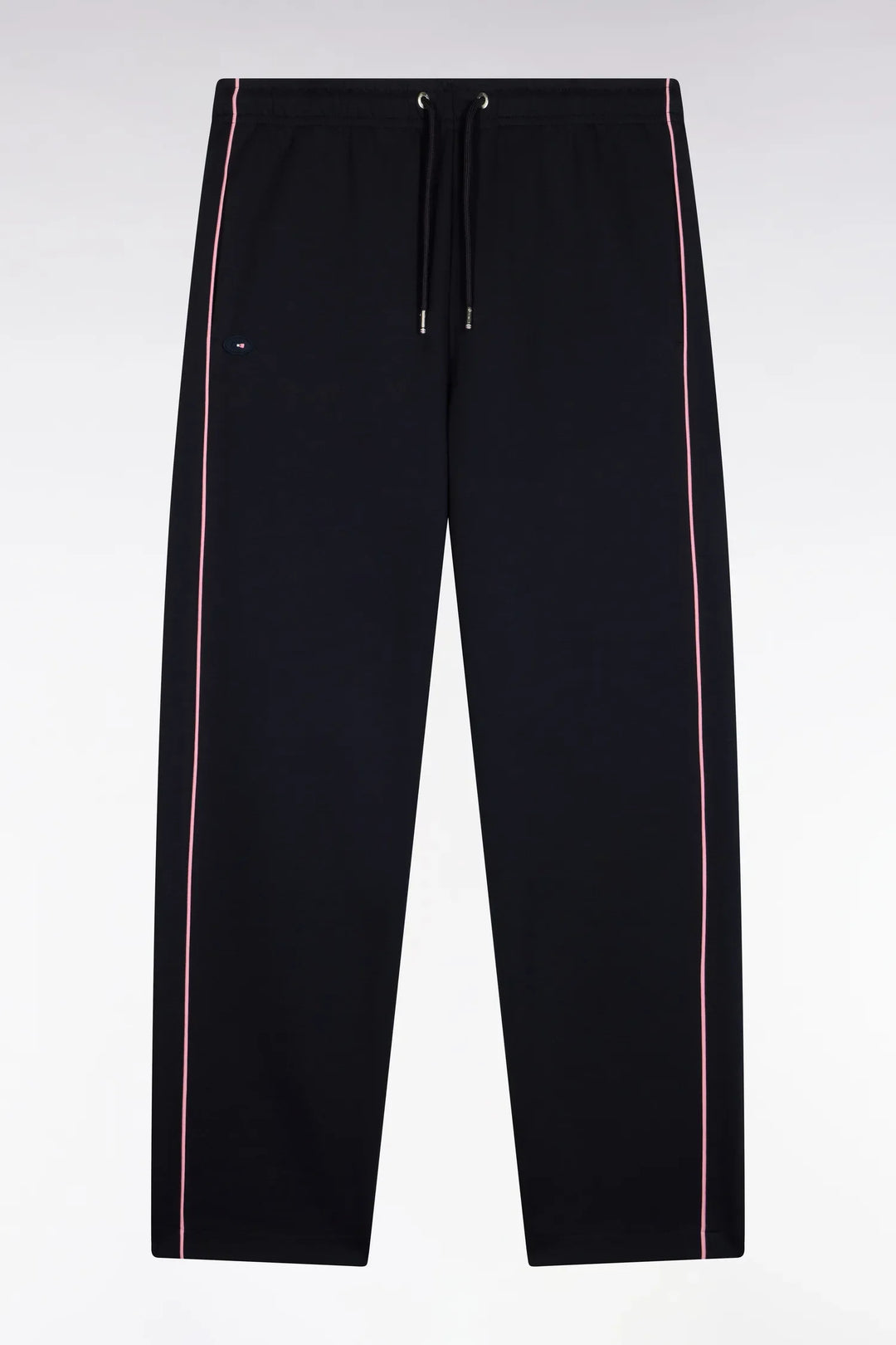 Navy Interlock Fleece Joggers with Pink Piping XV From France