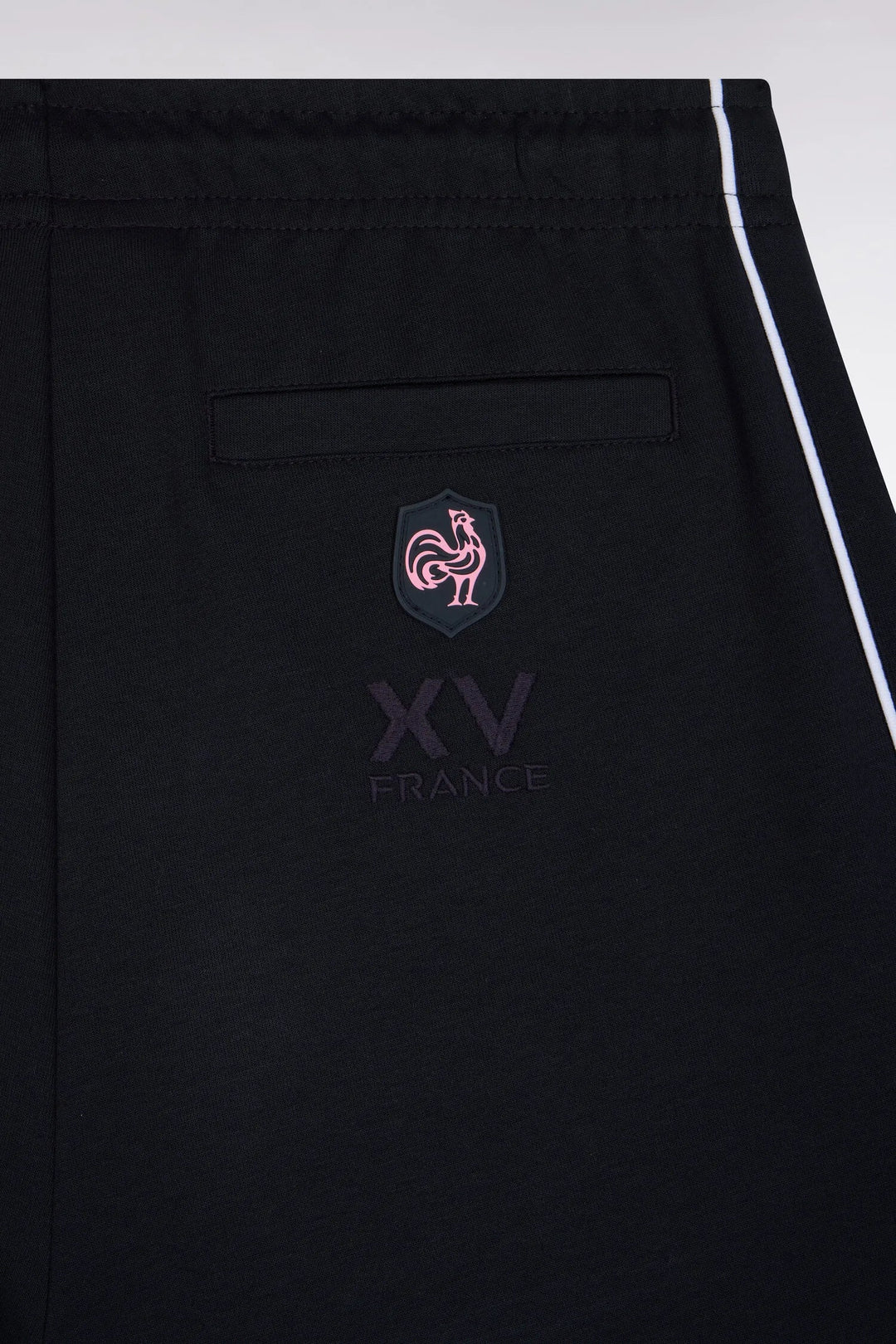 Navy Interlock Fleece Joggers with Pink Piping XV From France