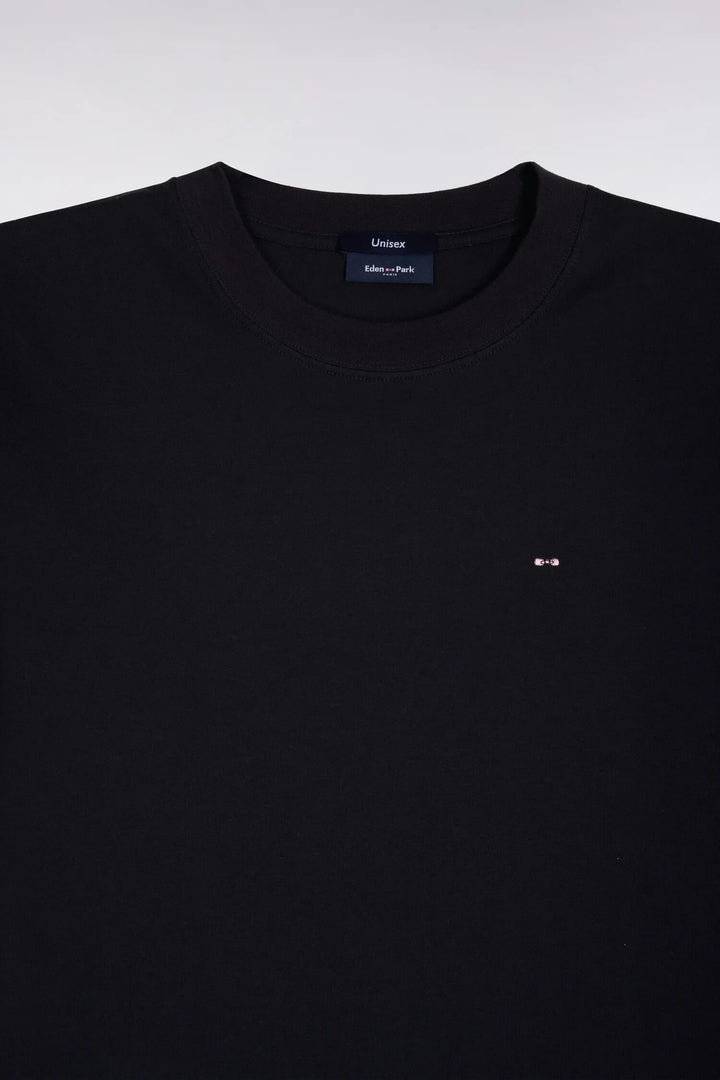 Short-Sleeved Navy Cotton Straight-Cut T-Shirt