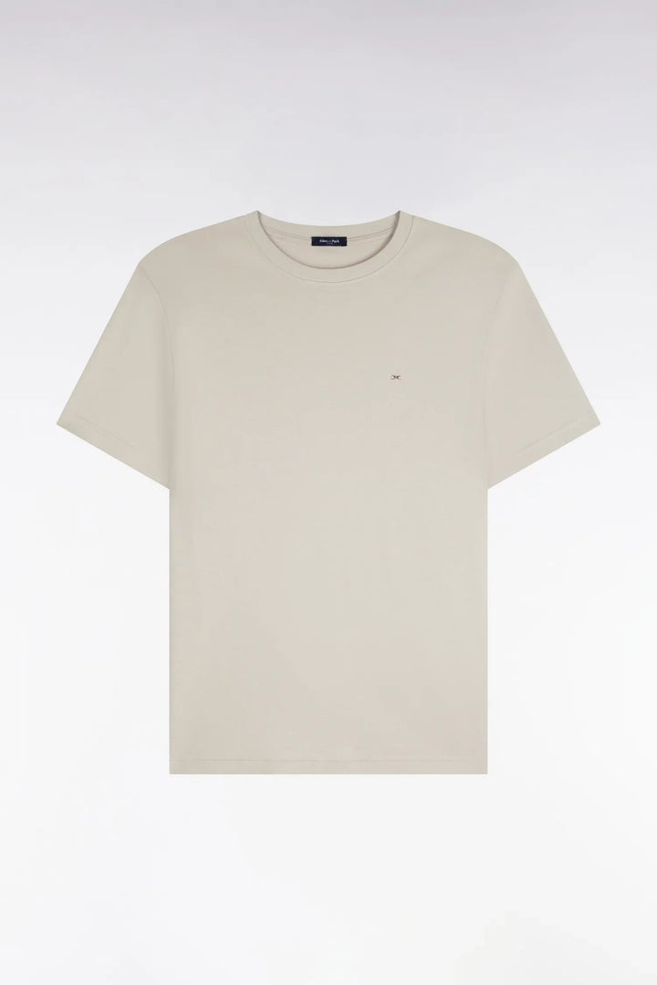 Short-Sleeved Raw Cotton Straight-Cut T-Shirt