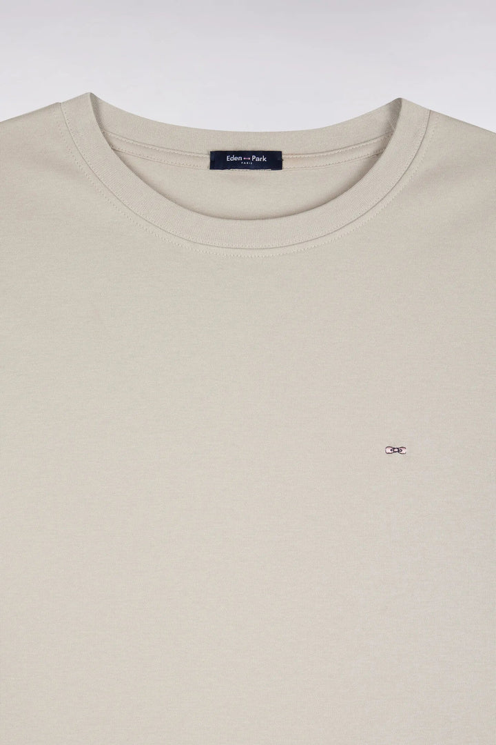 Short-Sleeved Raw Cotton Straight-Cut T-Shirt