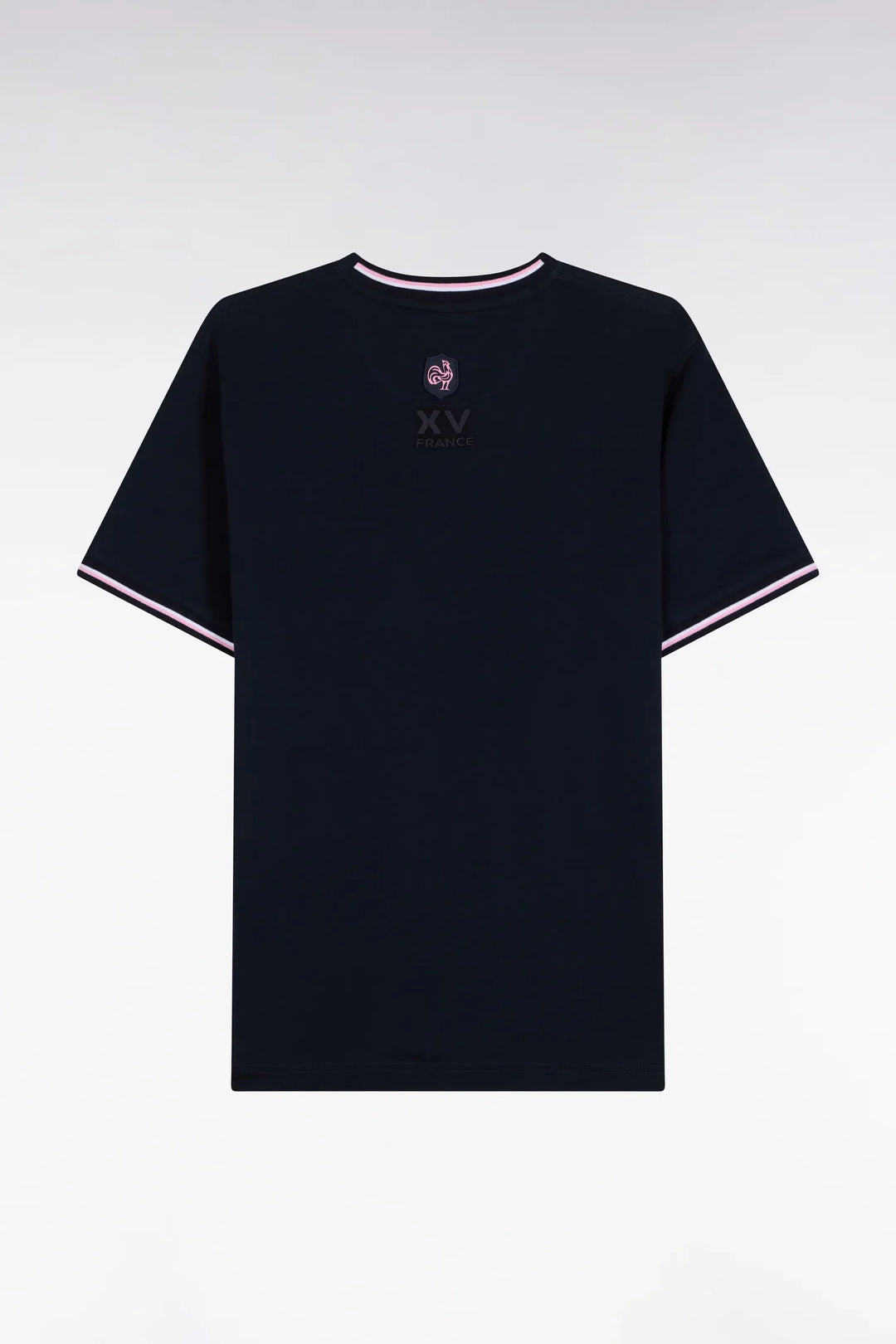 Short-Sleeved Navy T-Shirt XV De France Straight Cut