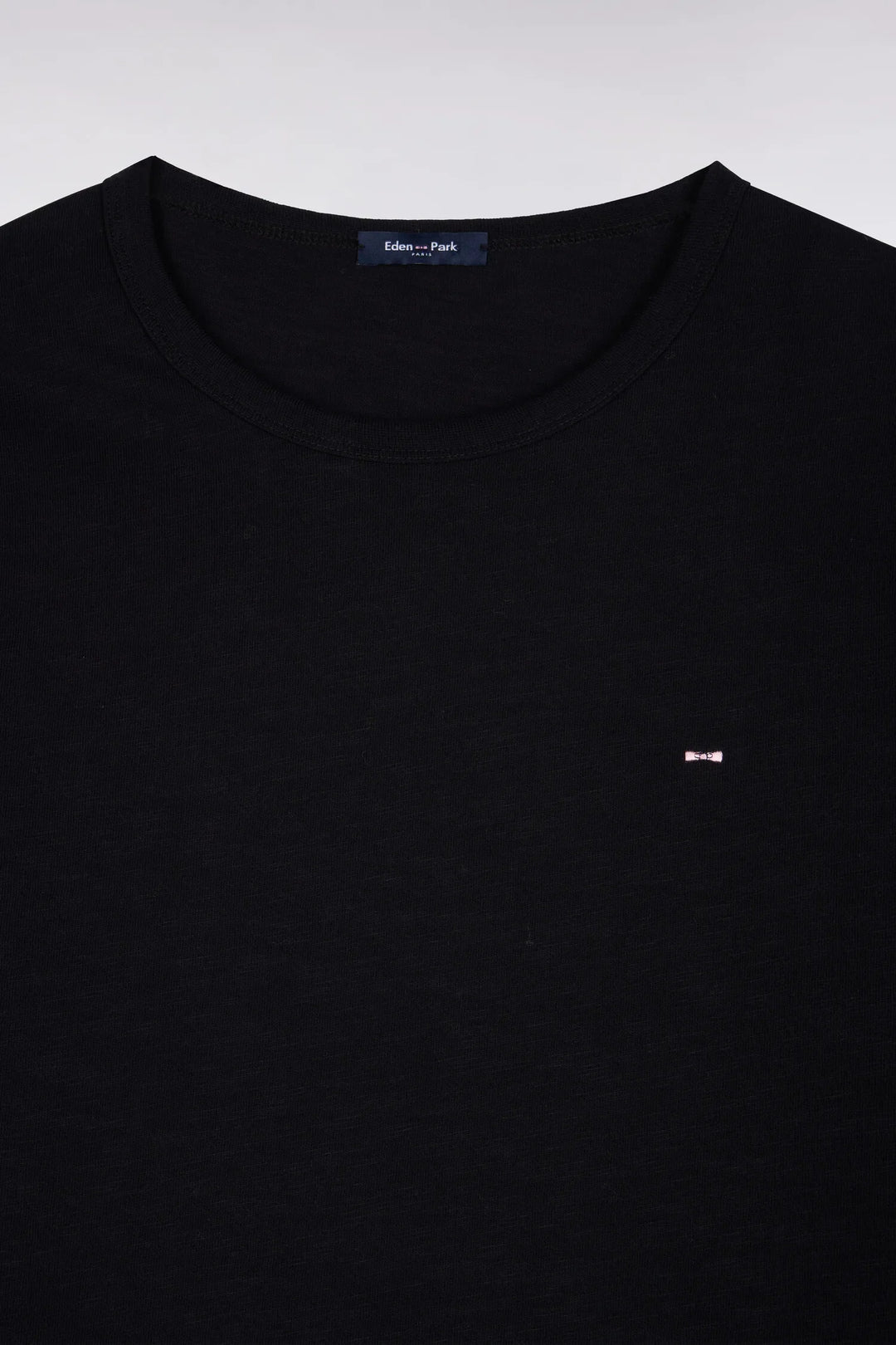 Slim Fit Black Cotton Long-Sleeved T-Shirt